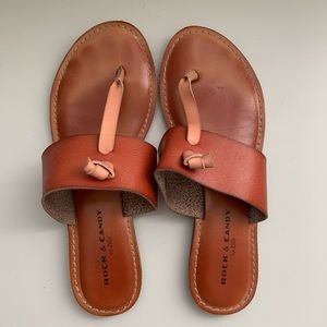 Cognac leather sandals